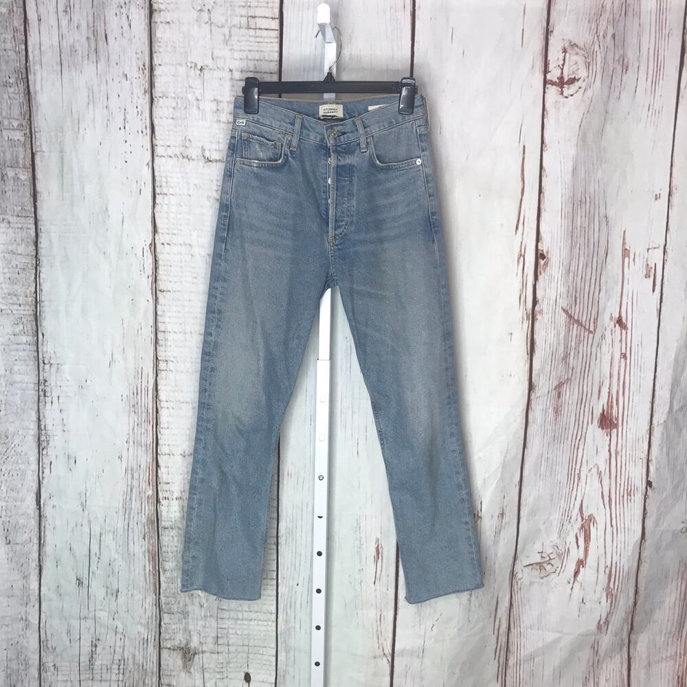 Citizens Of Humanity light wash high rise Charlotte crop jeans